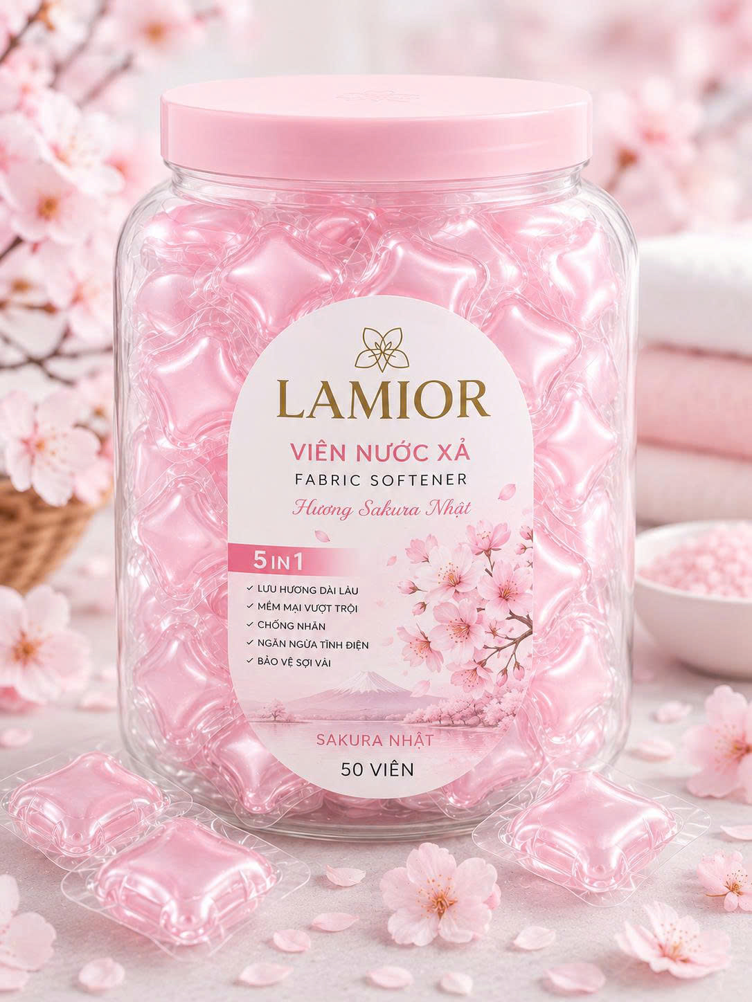 Viên nước xả Hương Sakura Nhật
